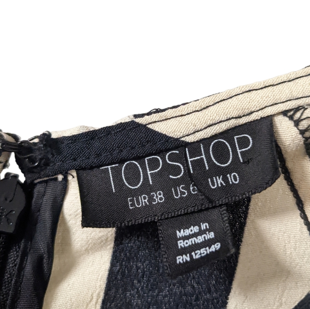 Topshop Stripped Knot Front Dress - Picture 4 of 6
